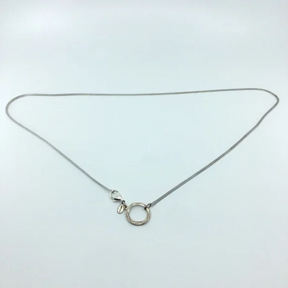 Chico's Signed Eyeglass Holder Long Necklace Silver Chain - Picture 7 of 13